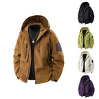 Herren wasserfeste Multifunktionsjacke mit Kapuze und praktischen Taschen R&B