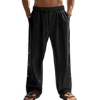 Herren Bequeme Freizeithose mit Knopfdetails und elastischem Bund R&B