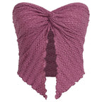 Damen ärmelloses Top mit elegantem Wickeldesign R&B
