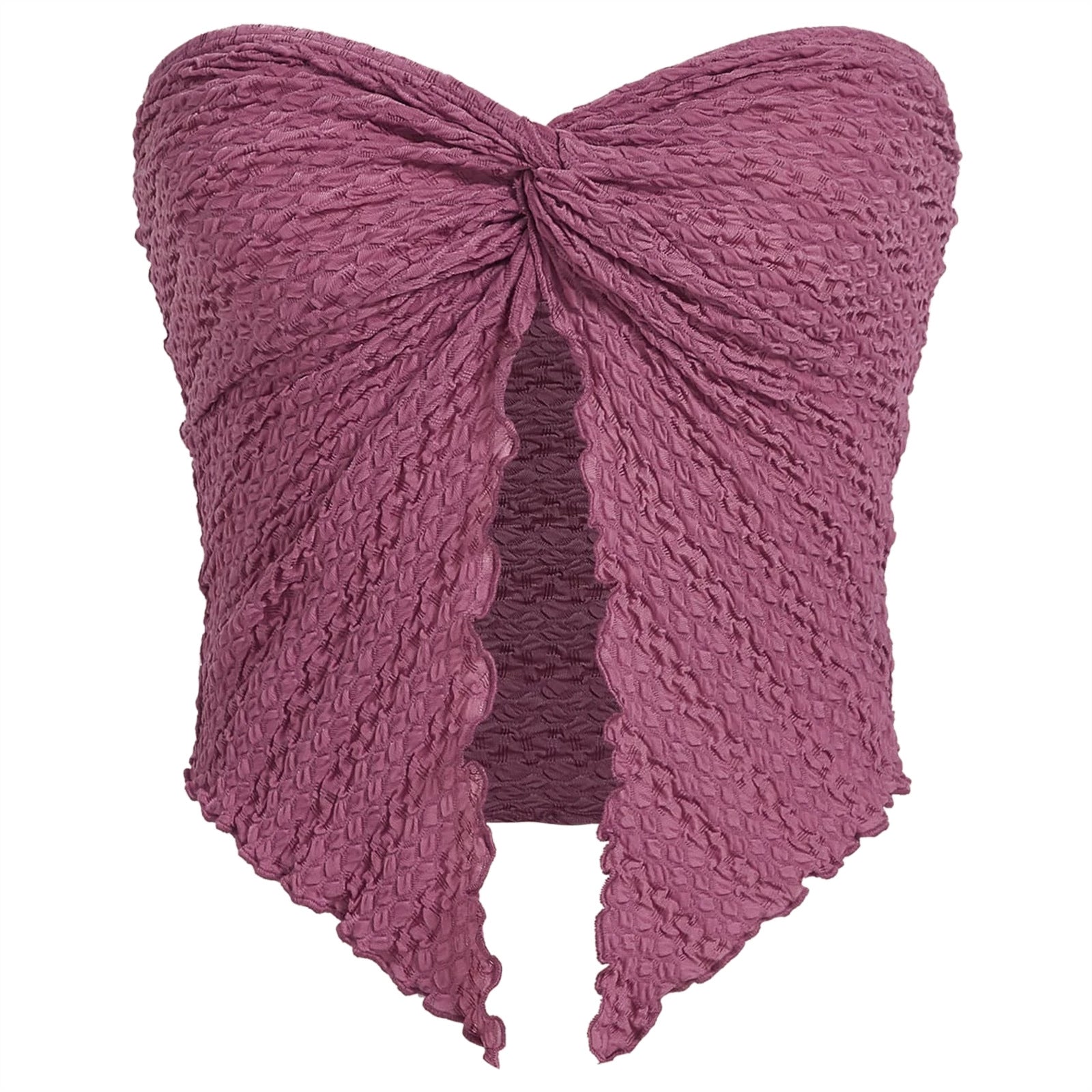 Damen ärmelloses Top mit elegantem Wickeldesign R&B