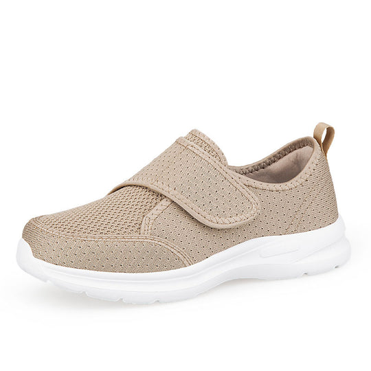 Damen Bequeme Slip-On Freizeitschuhe mit verstellbarem Klettverschluss R&B