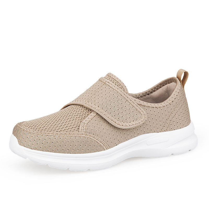 Damen bequeme Slip-On Sneakers mit Klettverschluss R&B