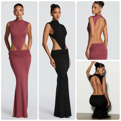Damen Elegantes Abendkleid mit raffinierten Cut-Out-Details und figurbetontem Schnitt R&B