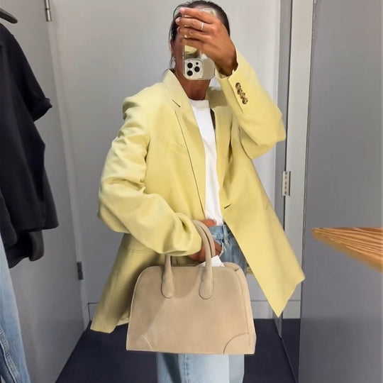 Damen lässiger Leinenblazer R&B