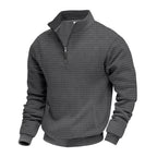 Herren sportlicher Pullover mit halbhoch geschlossenem Kragen R&B