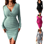 Damen Wickelkleid mit modischem Raffungseffekt R&B