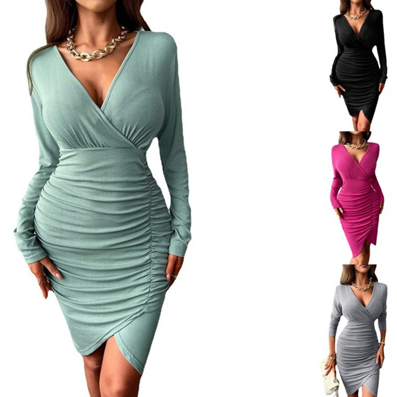 Damen Wickelkleid mit modischem Raffungseffekt R&B