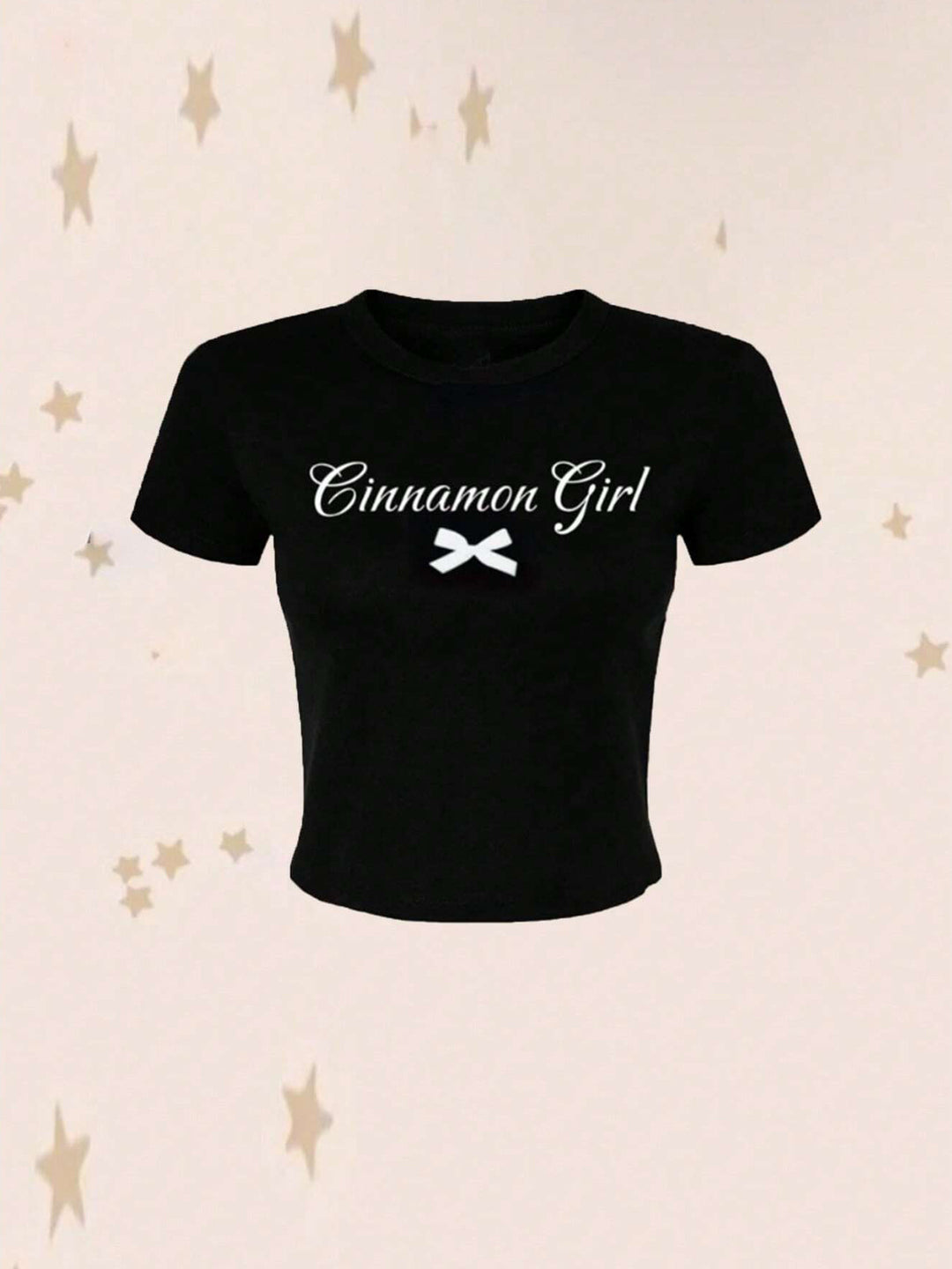Damen Crop-T-Shirt mit kreativem Nostalgie-Druck und lässigem Schnitt R&B
