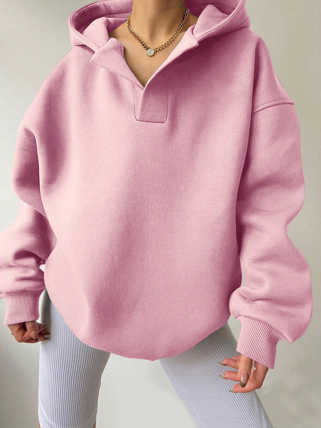 Damen Oversized Kapuzenpullover mit modischem Schnitt und legerem Look R&B