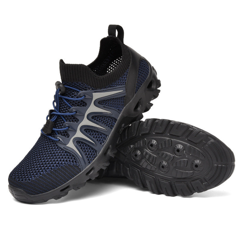 Damen Atmungsaktive Sportschuhe mit elastischem Schnürsystem und rutschfester Sohle R&B