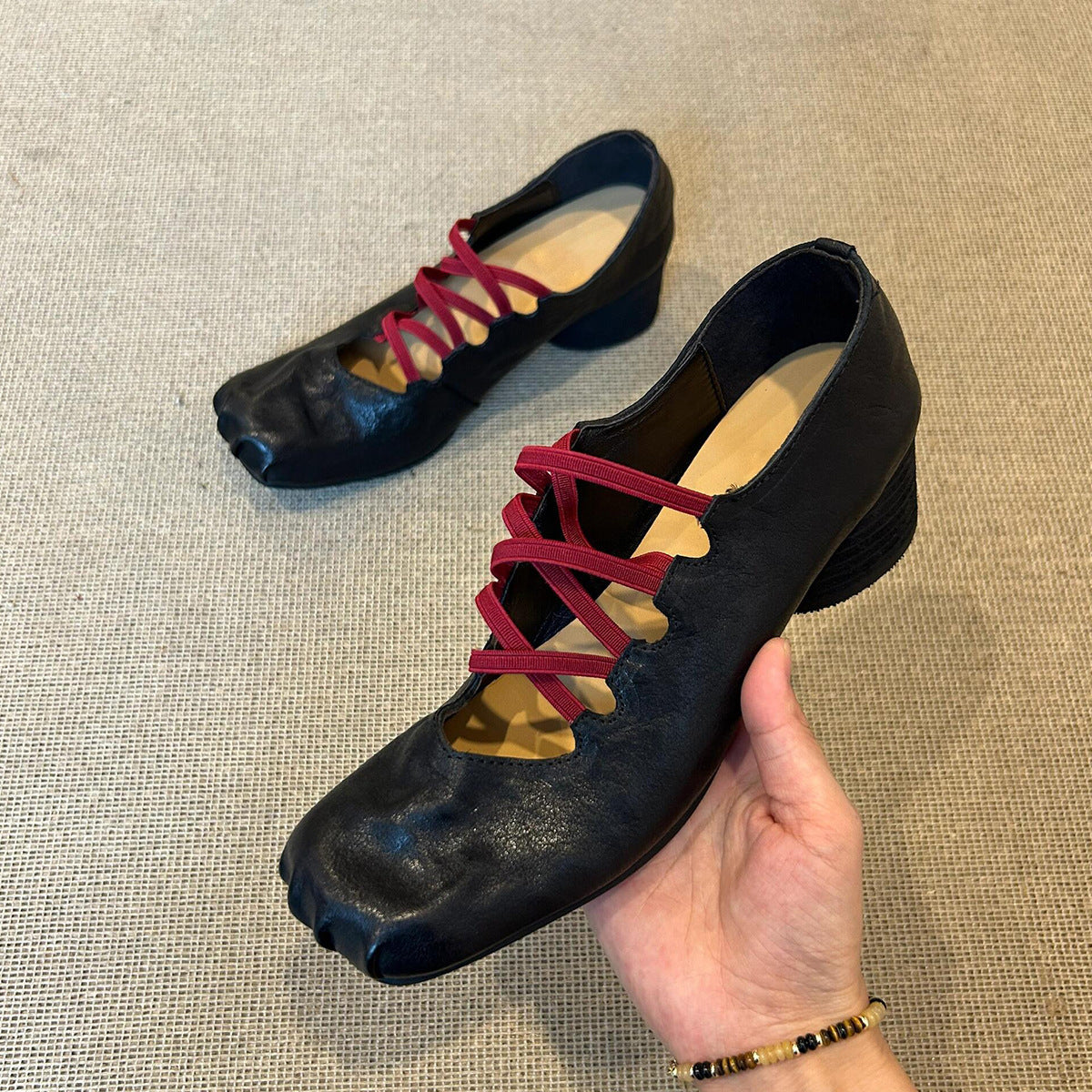 Damen modische Sling-Pumps mit elastischen Bändern