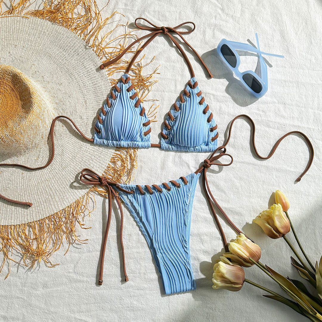 Damen Triangel-Bikini mit raffinierten Schnürdetails R&B