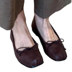 Damen Ballerinas mit einzigartigem Zehenabschluss und verstellbarem Riemen