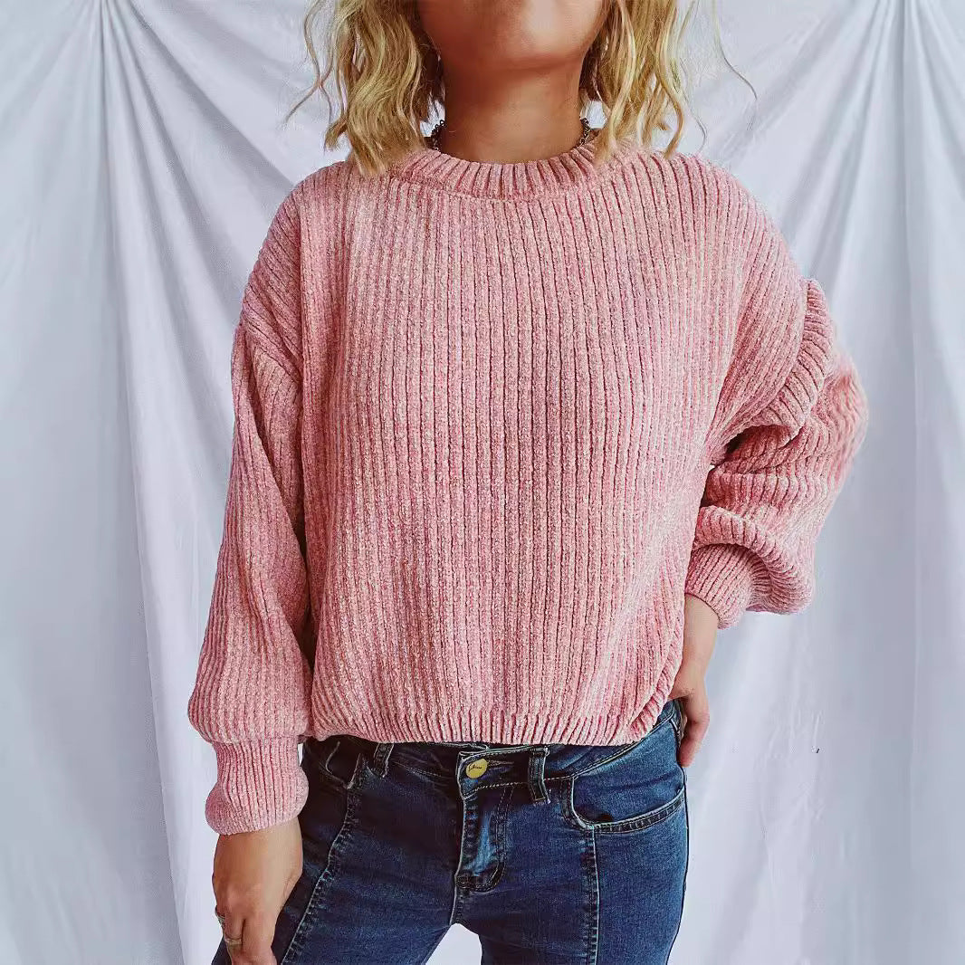 Damen Grobstrickpullover mit weitem Schnitt und strukturiertem Design R&B