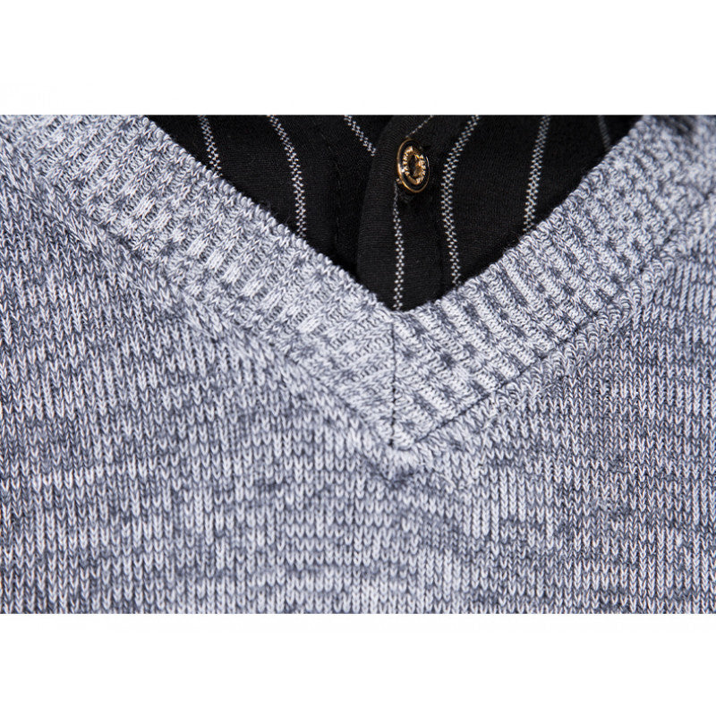 Herren eleganter V-Ausschnitt Pullover R&B