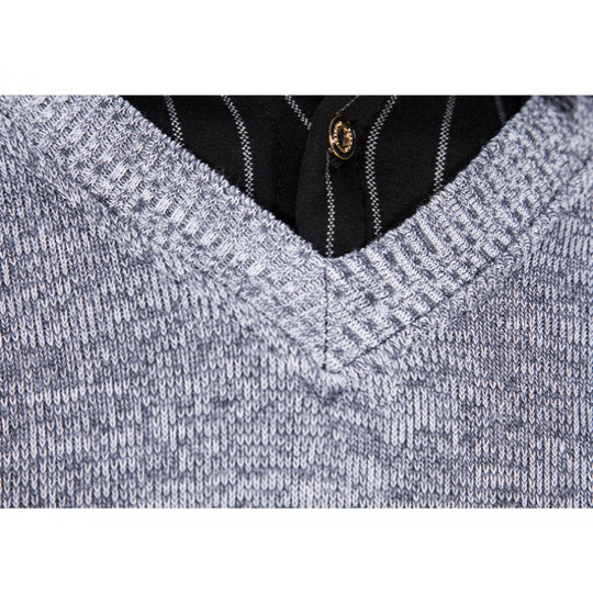 Herren eleganter V-Ausschnitt Pullover R&B