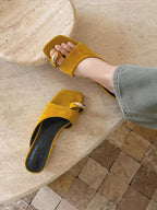 Damen Elegante Mules mit modischem Schnallenakzent
