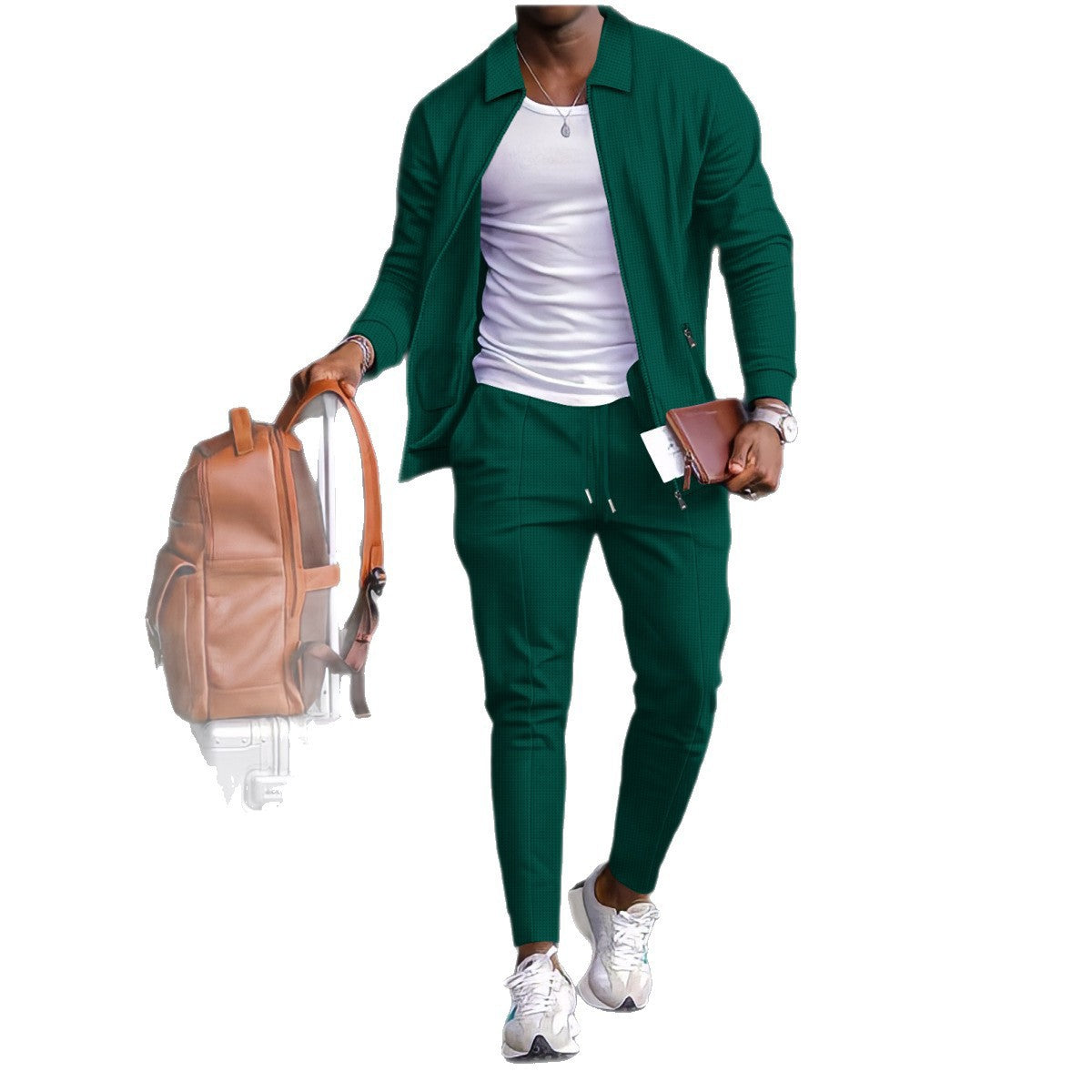 Herren modische Reisedaunenjacke mit funktionalen Taschen und elastischem Bund R&B
