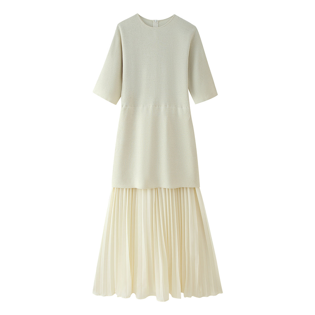 Damen Maxikleid mit hochwertigem Plisseedesign und modernem Schnitt R&B