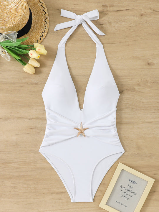 Damen Stilvoller One-Piece Badeanzug R&B