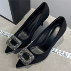 Damen elegante High Heel Pumps mit funkelnder Strassverzierung R&B
