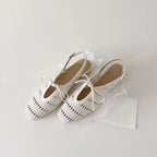 Damen elegante Sling-Sandalen mit Netzdesign und verstellbarem Riemen R&B