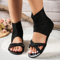 Damen stylish flexible Sandalen mit niedrigem Absatz R&B