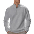 Herren sportlicher Pullover mit halbem Reißverschluss und atmungsaktiver Struktur R&B