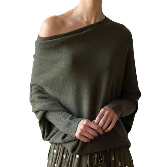 Damen lässiger Schal-Pullover R&B