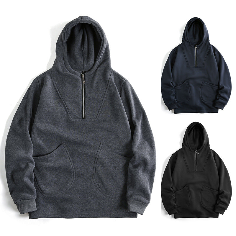 Herren Kapuzenpullover mit innovativem Reißverschluss und komfortabler Passform R&B