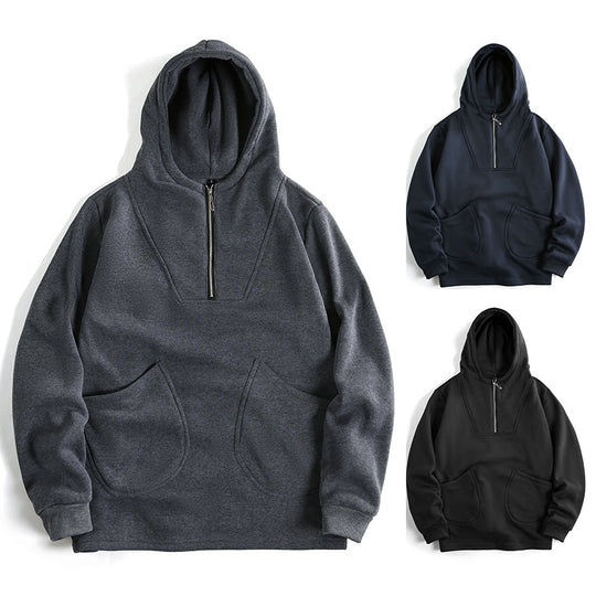 Herren Kapuzenpullover mit innovativem Reißverschluss und komfortabler Passform R&B