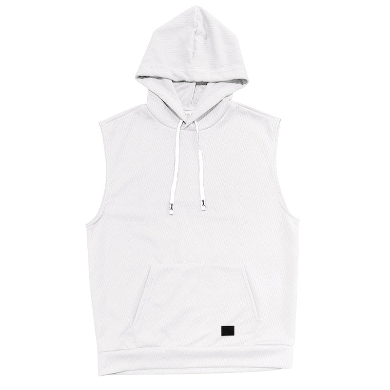 Unisex ärmelloses Kapuzenshirt mit Struktur R&B