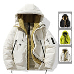 Herren Winterjacke mit multifunktionalen Taschen und verstellbarem Kapuzenkragen