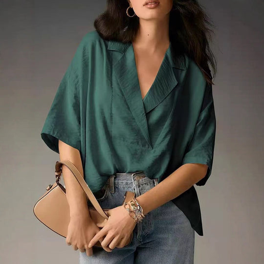 Damen elegante und luftige Bluse im Kimono-Stil R&B