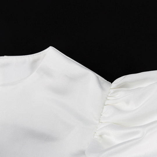 Damen Stylische Bluse mit Puffärmeln R&B