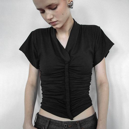 Damen figurbetontes Wickeloberteil R&B