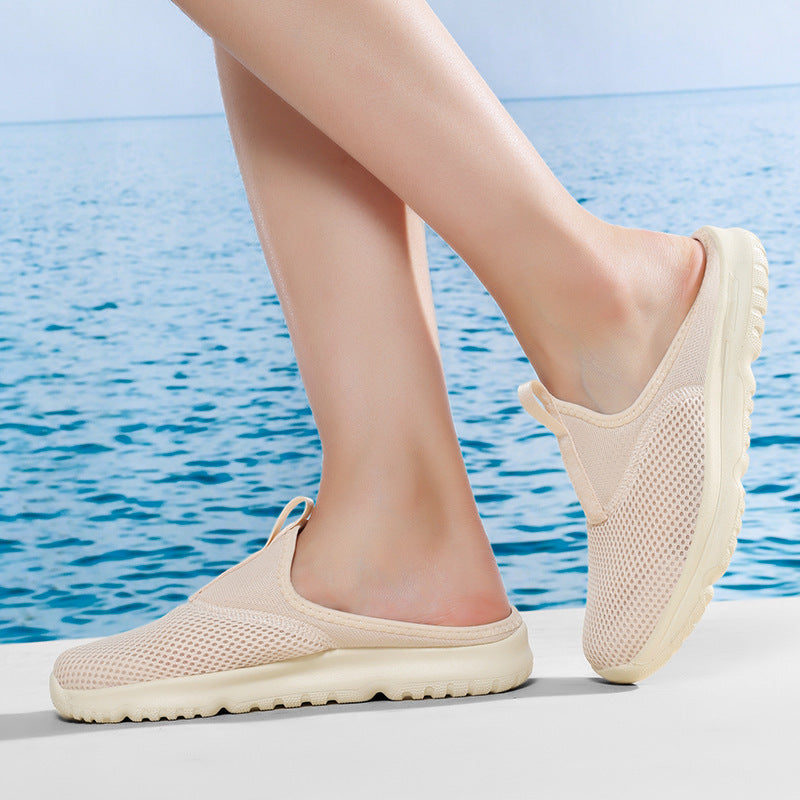 Damen nan leichte Schnelltrocknende Strand- und Pool-Slipper aus atmungsaktivem Wabenmesh mit flexibler profilierter Leichtsohle R&B