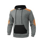 Herren modischer Kapuzenpullover mit strukturiertem Design und Kunstlederakzenten R&B