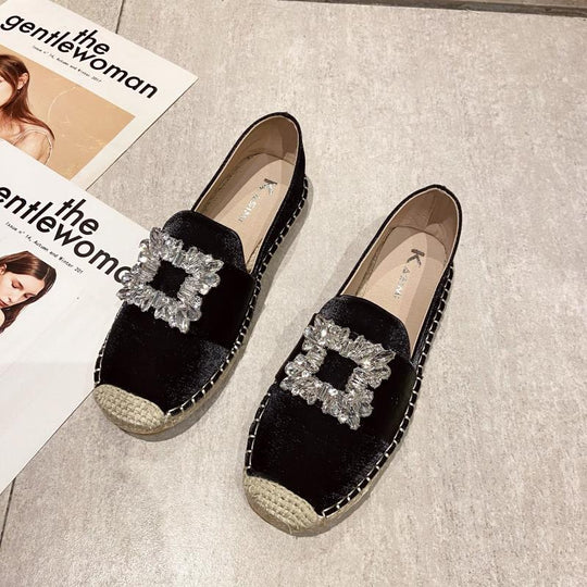 Damen Espadrilles mit glitzernden Applikationen und komfortablem Fußbett R&B