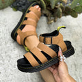 Damen Komfortable Sportliche Sandalen mit Verstellbarem Riemen und Robustem Profil R&B