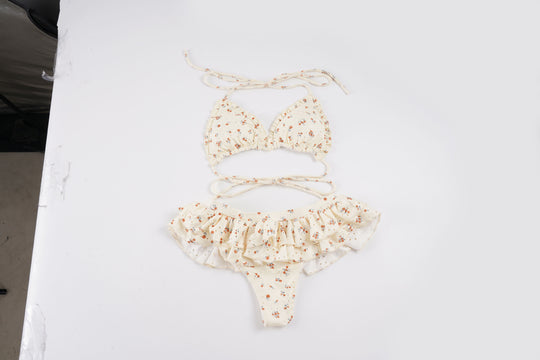 Damen florales Bikiniset mit Rüschendetails R&B