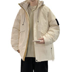 Herren isolierte Übergangsjacke mit vielseitigen Taschen und verstellbarem Kapuzensystem