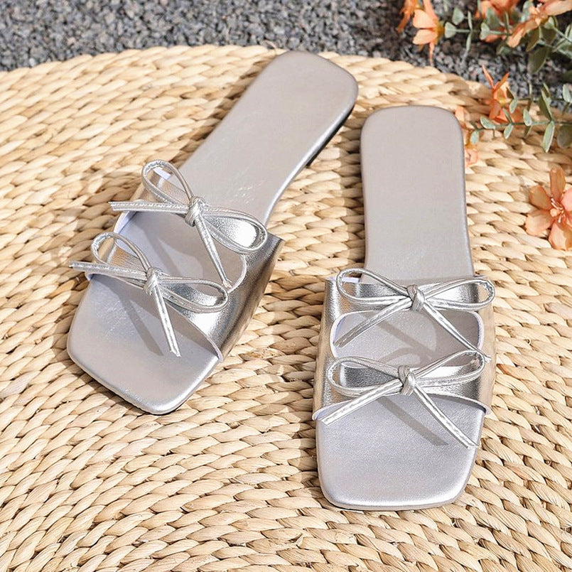 Damen elegante Slides mit stilvollem Schleifen-Design R&B