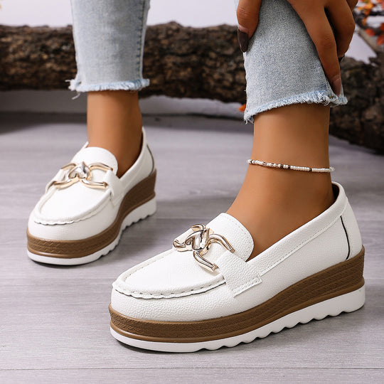 Damen Elegante Mokassins mit modischem Plateau R&B