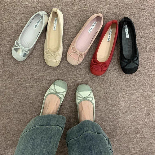 Damen Ballerinas mit zierlichem Schleifenakzent und weichem Innenfutter R&B
