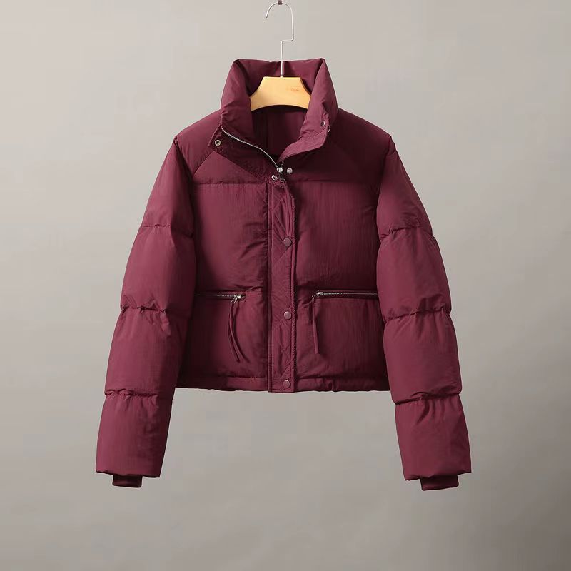 Damen gesteppte Winterjacke mit hohem Kragen und praktischen Taschen R&B