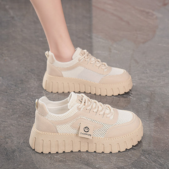 Damen Trendige Sneakers mit dicker rutschfester Sohle und atmungsaktivem Obermaterial R&B