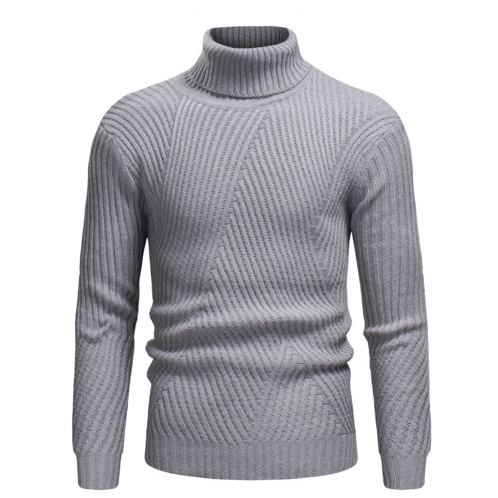 Herren Hochwertiger Rollkragenpullover im strukturierten Design R&B