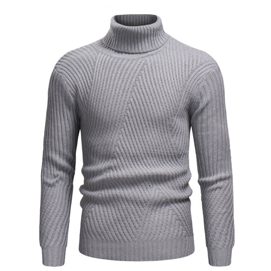 Herren Hochwertiger Rollkragenpullover im strukturierten Design R&B
