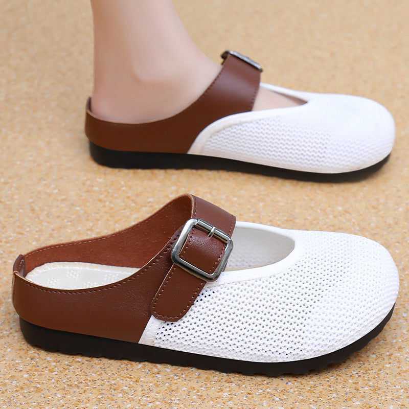 Damen Atmungsaktive Clogs mit modischem Riemen R&B